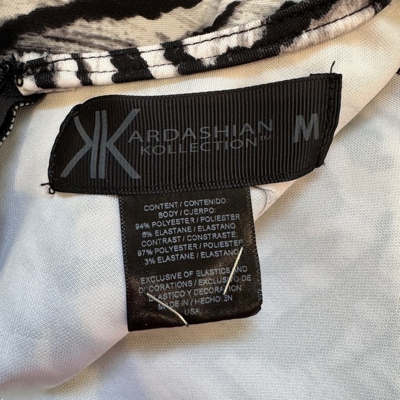 Kardashian Kollection Long Sleeve Zebra Print Slimming Midi Dress (M) - Picture 6 of 6